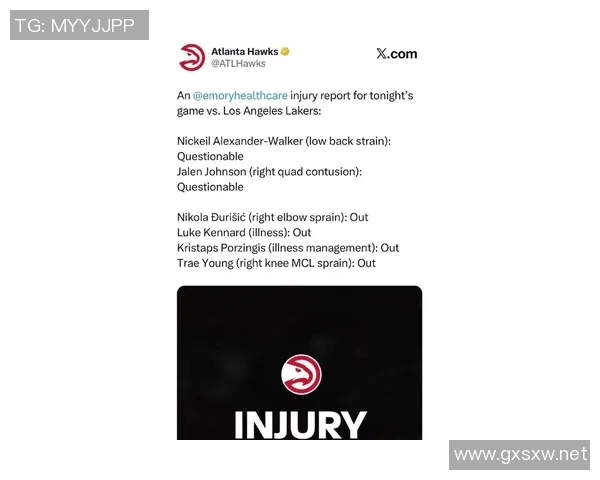 湖人vs老鹰伤病报告：肯纳德出战成疑，詹姆斯等6人缺席